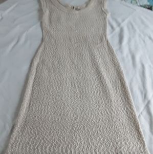 Hand Loomed Knited Cream Dress